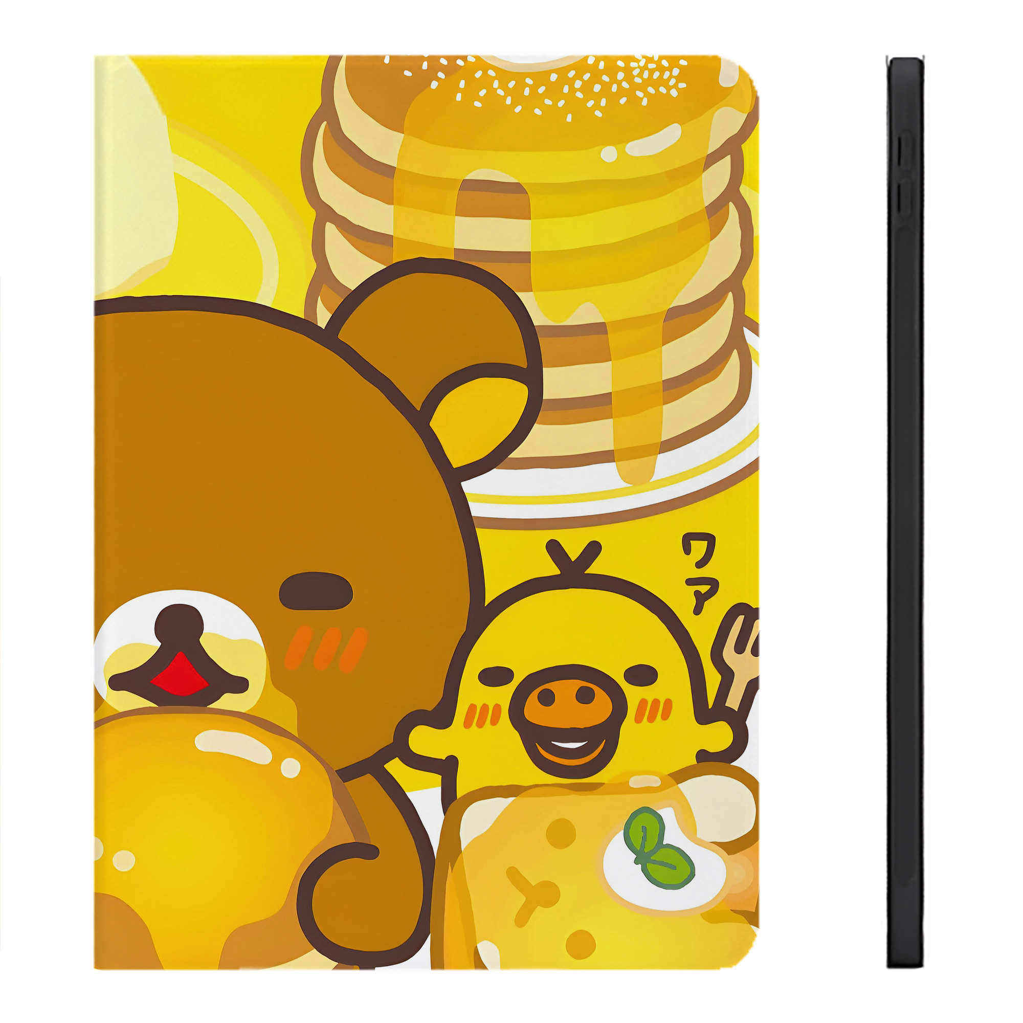 （画像用） リラックマ リラックマ キイロイトリ Rilakkuma Korilakkuma Kiiroitori IPadケース ペンホルダー付き ブックスタイルデザイン